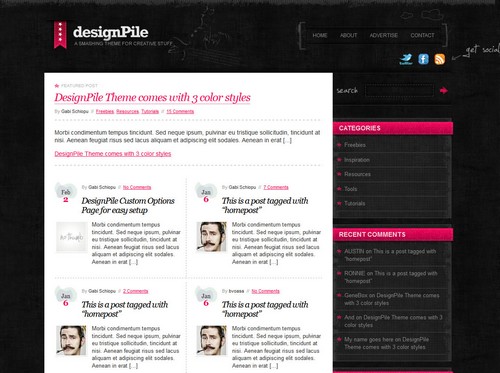 Designpile 3 Color Styles Template