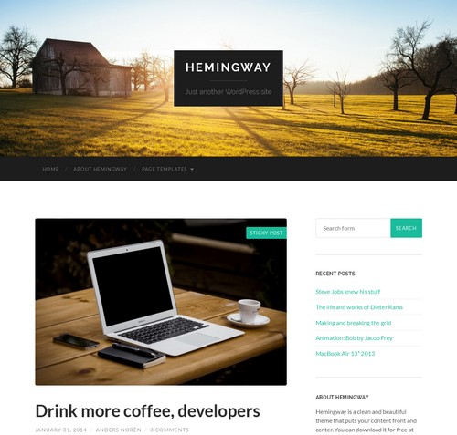 Hemingway WordPress Theme