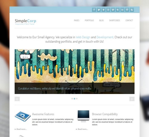 SimpleCorp Blog WordPress Theme