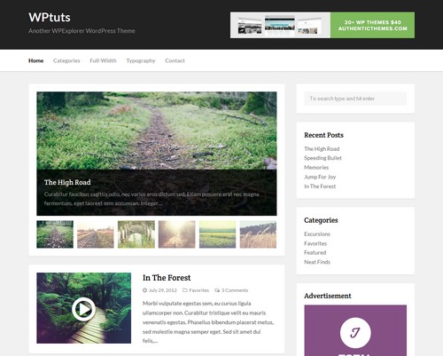 WPTuts Free Personal Blog Theme