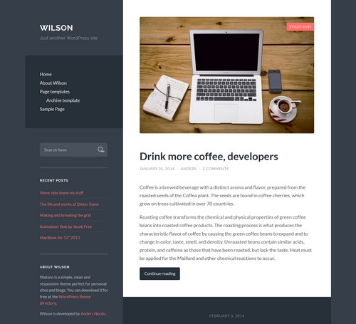 Wilson WordPress Theme